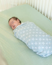 Crane Baby - Fitted Crib Sheet in Evergreen