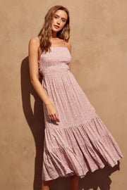 Dress Forum - Piece of My Heart Tie Back Tiered Dress in Lavender Pink