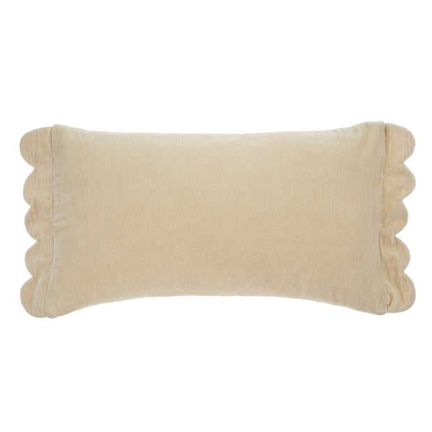 Indaba - Velvet Scallop Pillow Cream