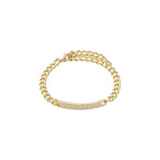 Pilgrim - Heat Recycled Crystal Chain Gold Bracelet