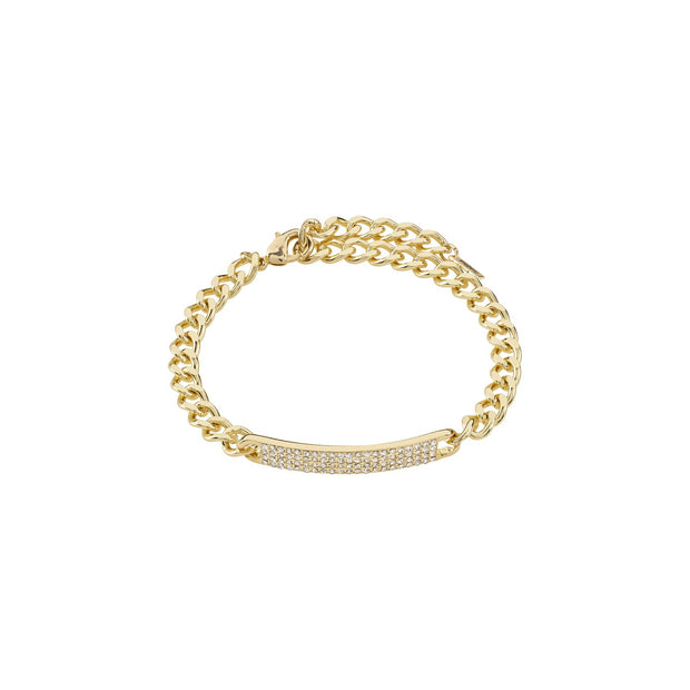 Pilgrim - Heat Recycled Crystal Chain Gold Bracelet