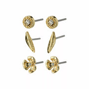 Pilgrim - Echo Recycled 3-in-1 Set Earrings Gold-Plated