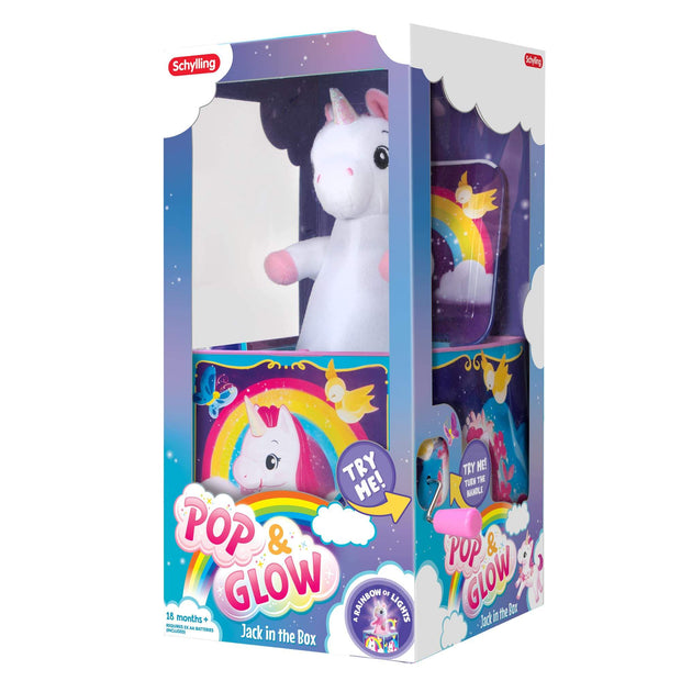 Schylling - Unicorn Pop and Glow Jack in the Box