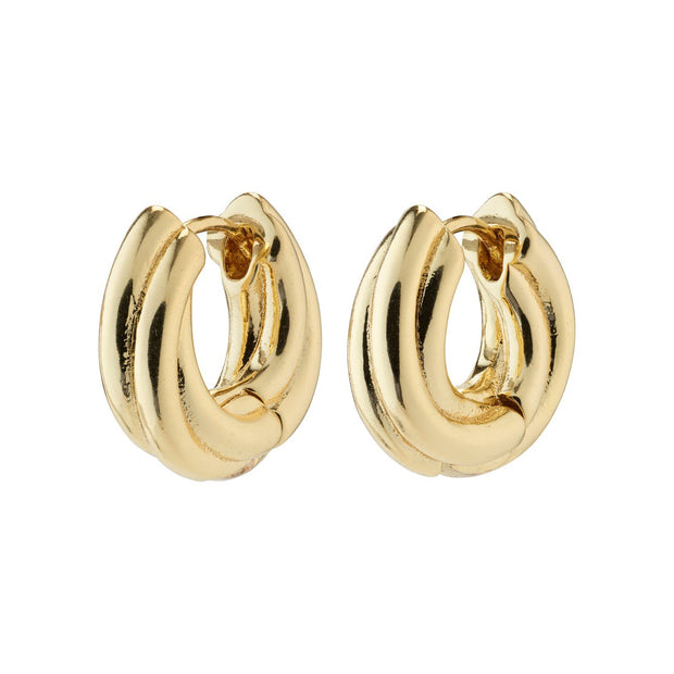 Pilgrim - EDEA Recycled Chunky Hoop Earrings in Gold