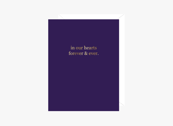 Halifax Paper Hearts Card - In Our Hearts Forever & Ever (Foil)