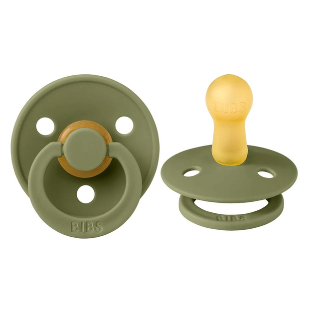 Bibs Pacifier - Olive (2 Pack) Round Nipple