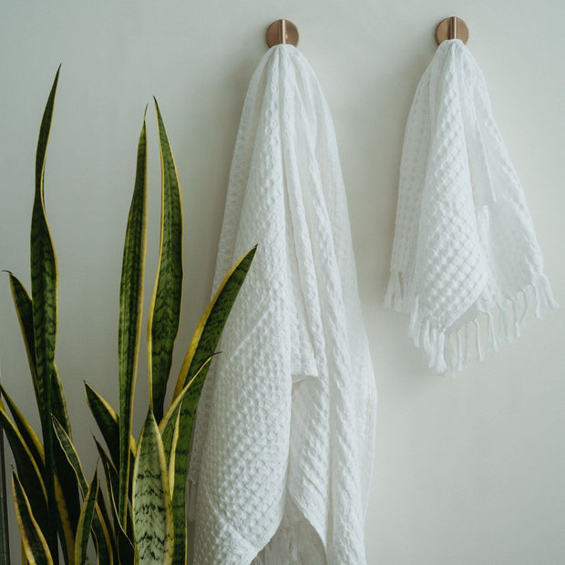 Indaba Honeycomb Bath Towel  White