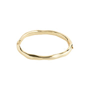 Pilgrim - Light Recycled Wavy Bangle Bracelet in Gold