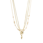 Pilgrim - Sea 3-in-1 Necklace Set in White and Gold