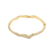 Pilgrim - Connect Recycled Crystal Bangle Bracelet in Gold