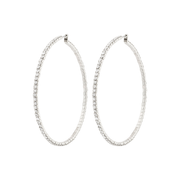 Pilgrim - Sidney Crystal Hoop Earrings in Silver