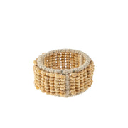 Indaba - Soledad Beaded Napkin Ring Ivory