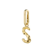 Pilgrim Recycled Letter Charm Pendant - Gold Plated