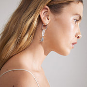 Pilgrim - Charm Recycled Large Hoop Earrings in Silver