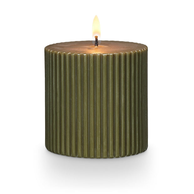 Illume Small Fragranced Pillar Candle - Balsam & Cedar