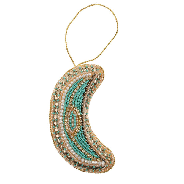 Indaba - Crescent Moon Zardozi Ornament