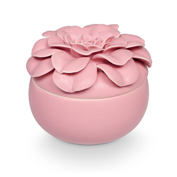 Illume - Ceramic Flower Candle Pink Pepper Fruit