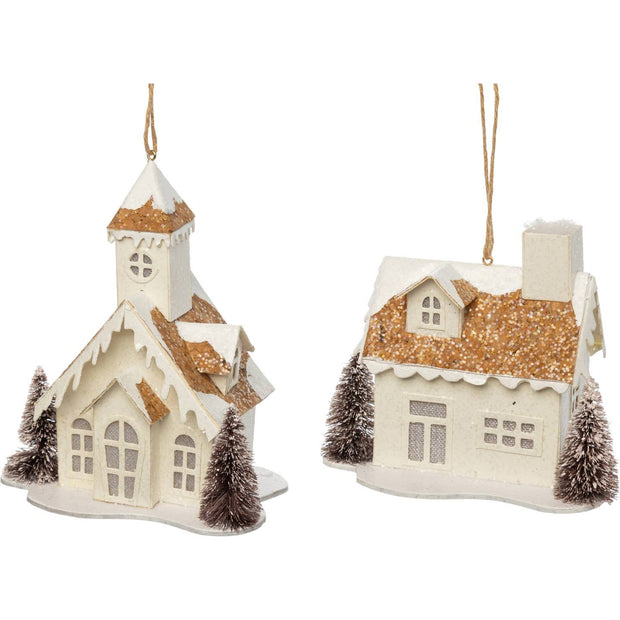 Creative Co-Op - Glittered Paper Ornaments