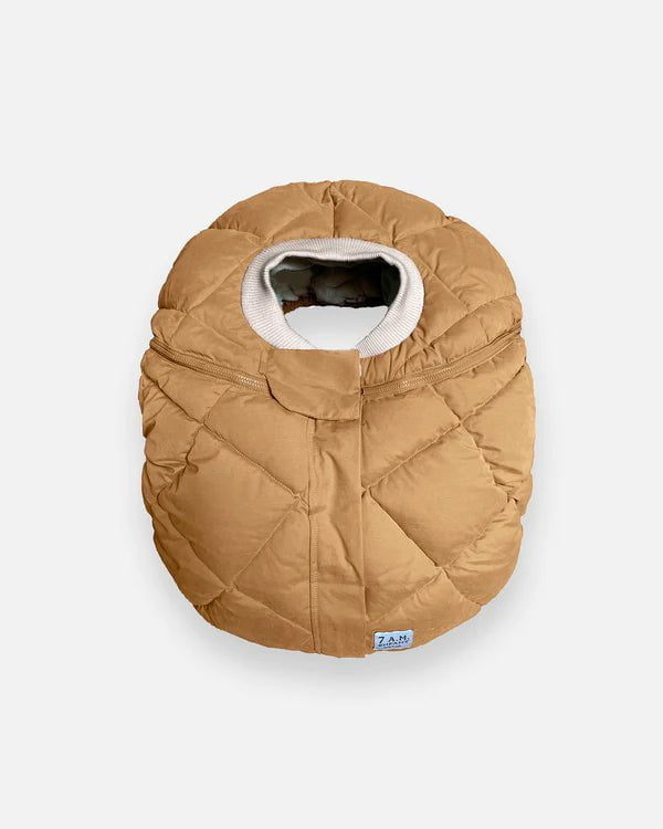 7Am Car Seat Cocoon - Benji Collection in Cognac Quilted