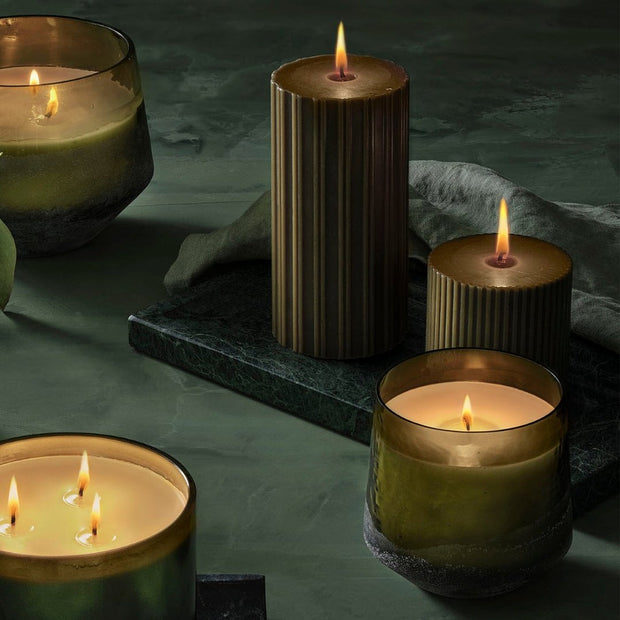 Illume Medium Fragranced Pillar Candle - Balsam & Cedar