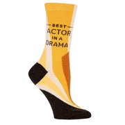 Blue Q - Best Actor In Drama Women's Crew Socks