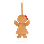 JellyCat - Festive Folly Gingerbread Ruby Ornament