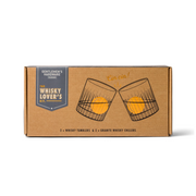 Gentlemen's Hardware - Whiskey Tumbler Glasses & Ice Stones Set