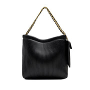 Pixie Mood - Isabella Shoulder Bag in Pleated Black