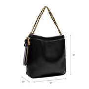 Pixie Mood - Isabella Shoulder Bag in Pleated Black