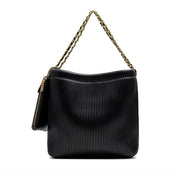 Pixie Mood - Isabella Shoulder Bag in Pleated Black