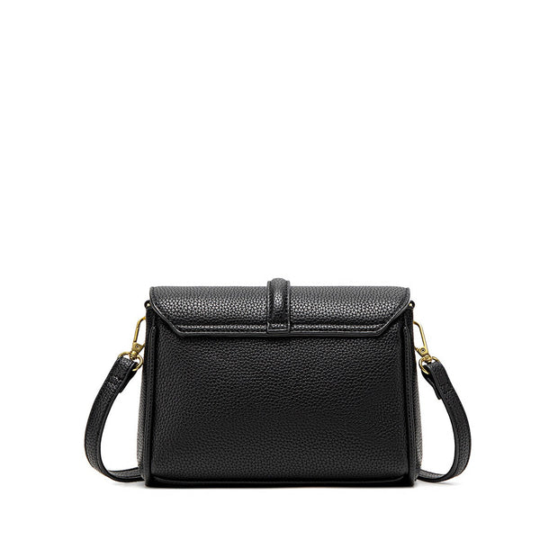 Pixie Mood - Lock Crossbody in Pebbled Black