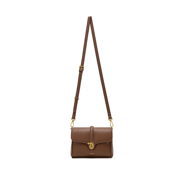 Pixie Mood - Lock Crossbody in Pebbled Espresso