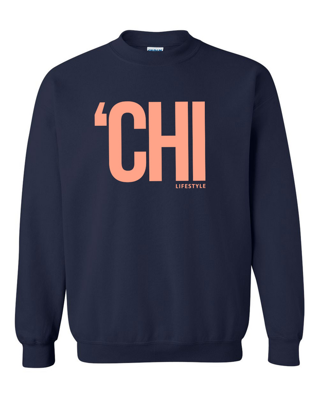 'CHI Lifestyle Crewneck Navy with Coral