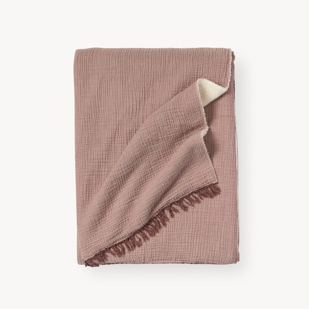 Pokoloko Crinkle Fleece Lined Throw - Shell