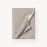 Pokoloko Crinkle Fleece Lined Throw - Grey