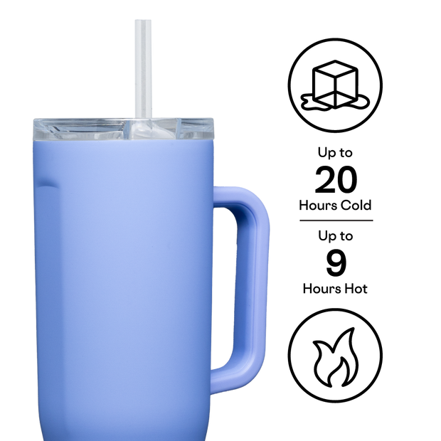 Corkcicle - 40oz Cruiser Insulated Tumbler with Handle in Periwinkle