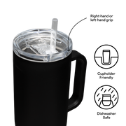 Corkcicle - 40oz Cruiser Insulated Tumbler with Handle in Matte Black