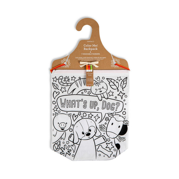 Color Drawstring Backpack - Puppy