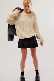 Free People - Frankie Cable Sweater in Ivory