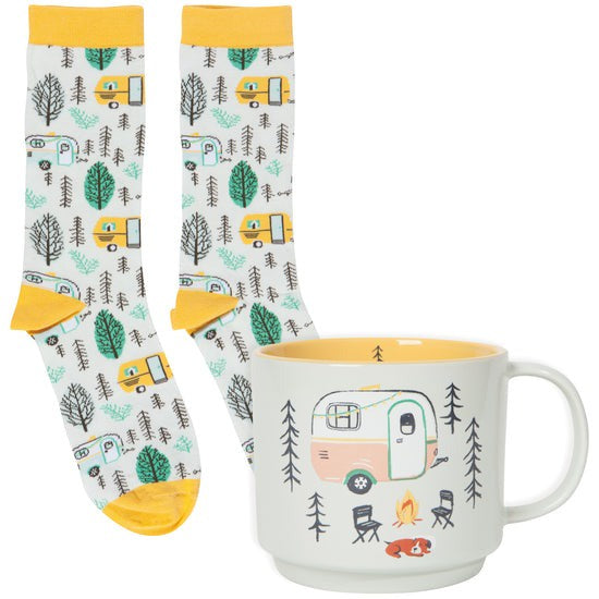 Danica Jubilee Happy Camper Mug & Socks Set