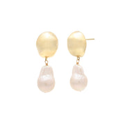 Leah Alexandra Rosette Earrings - Pearl