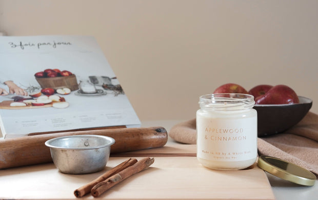 A White Nest - 8.5oz Applewood & Cinnamon Soy Candle