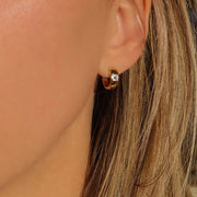 Leah Alexandra - White Topaz Huggie Earrings