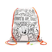 Color Drawstring Backpack - Puppy