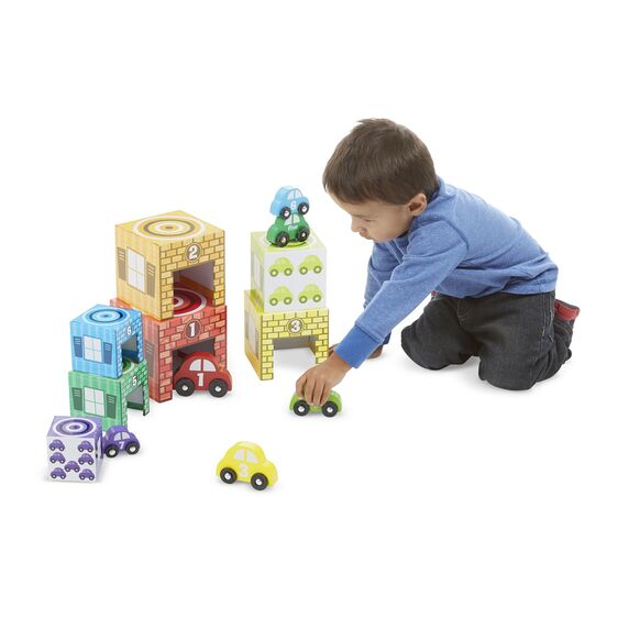Melissa and Doug Nesting and Sorting Garages and Cars