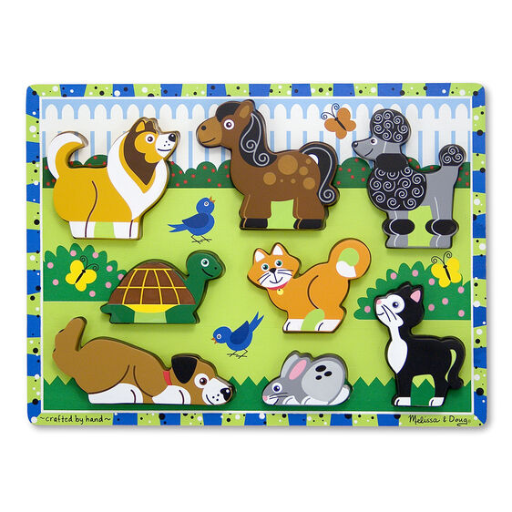 Melissa and Doug Wooden Chunky Jigsaw Puzzle Pets