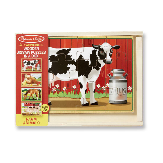 Melissa and Doug - Farm Animals Puzzles in a Box