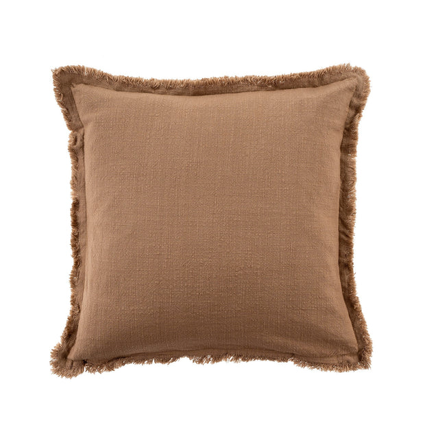 Indaba - Frayed Edge Pillow, Terracotta