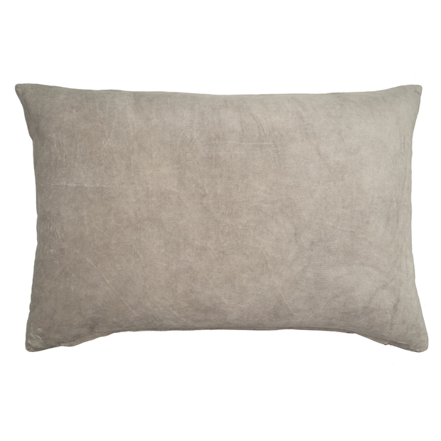 Indaba - Dove Grey Vera Velvet Pillow 16"x24"