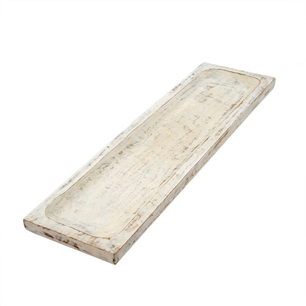Indaba - Whitewashed Wooden Tray